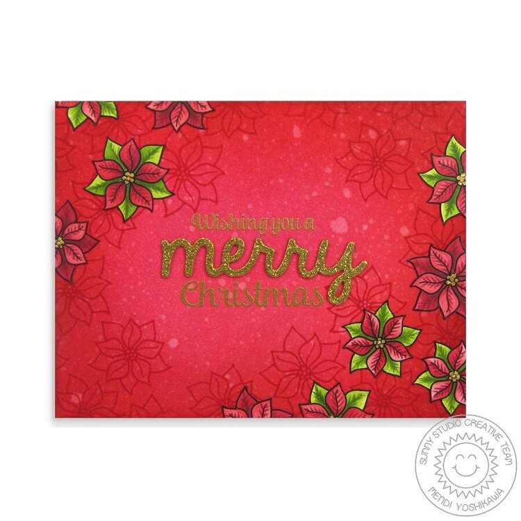 Christmas Icons Poinsettia Christmas Card by Mendi