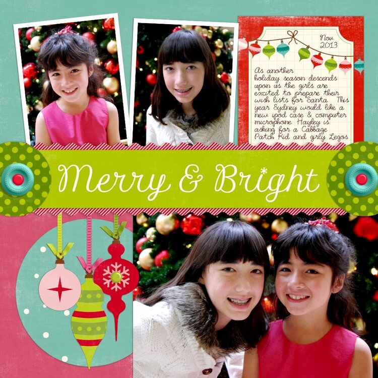 A Lori Whitlock Christmas Digital Layout by Mendi Yoshikawa