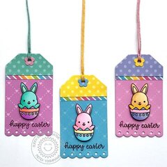Sunny Studio Stamps Chubby Bunny Easter Tags by Mendi Yoshikawa