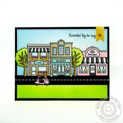 Sunny Studio Stamps City Streets Card by Mendi Yoshikawa