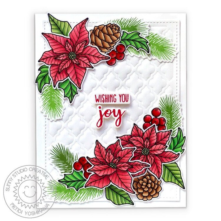 Sunny Studio Classy Christmas Card by Mendi Yoshikawa