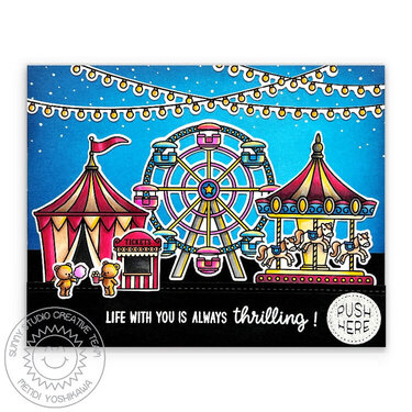 Sunny Studio Country Carnival Interactive Light-up Card