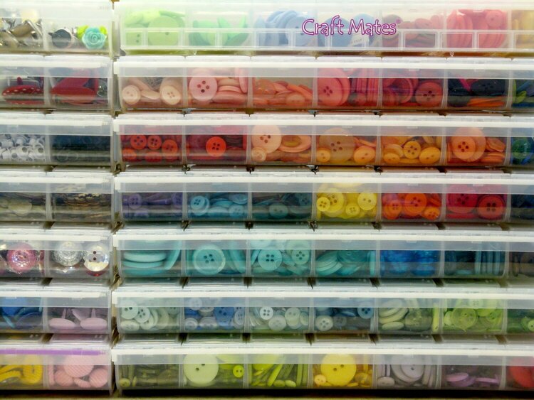 Mendi Yoshikawa&#039;s Craft Studio Scrapbook Room- Buttons