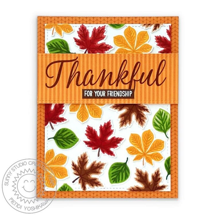 Sunny Studio Crisp Autumn Card by Mendi Yoshikawa