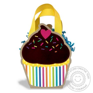 Sunny Studio Cupcake Shape Gift Bag by Mendi Yoshikawa