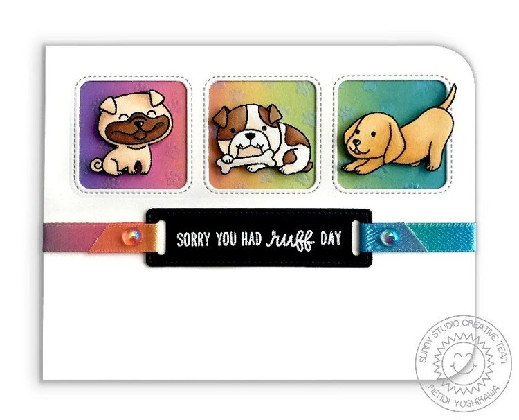 Sunny Studio Stamps Party Pups Card by Mendi Yoshikawa