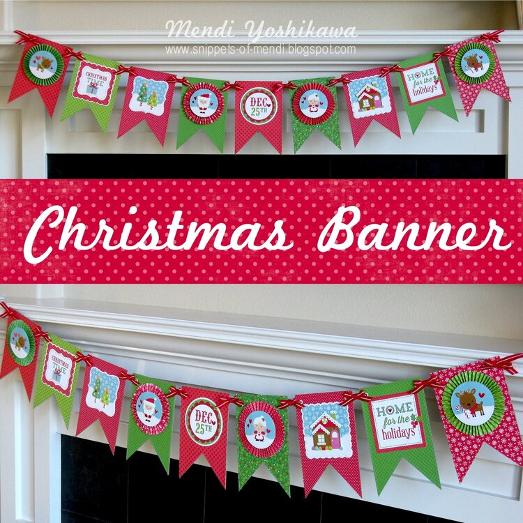 Doodlebug Sugarplums Christmas Banner by Mendi Yoshikawa