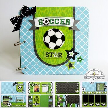 Doodlebug Goal! Soccer Mini Album by Mendi Yoshikawa
