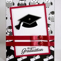 Doodlebug Cap & Gown Graduation Card by Mendi Yoshikawa