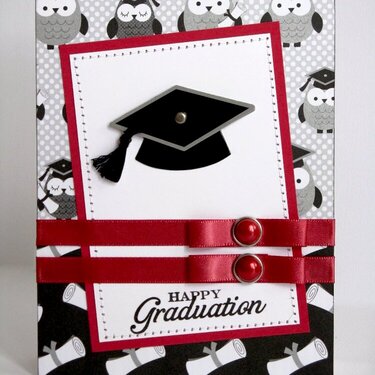 Doodlebug Cap &amp; Gown Graduation Card by Mendi Yoshikawa