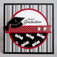 Doodlebug Cap & Gown Graduation Card by Mendi Yoshikawa