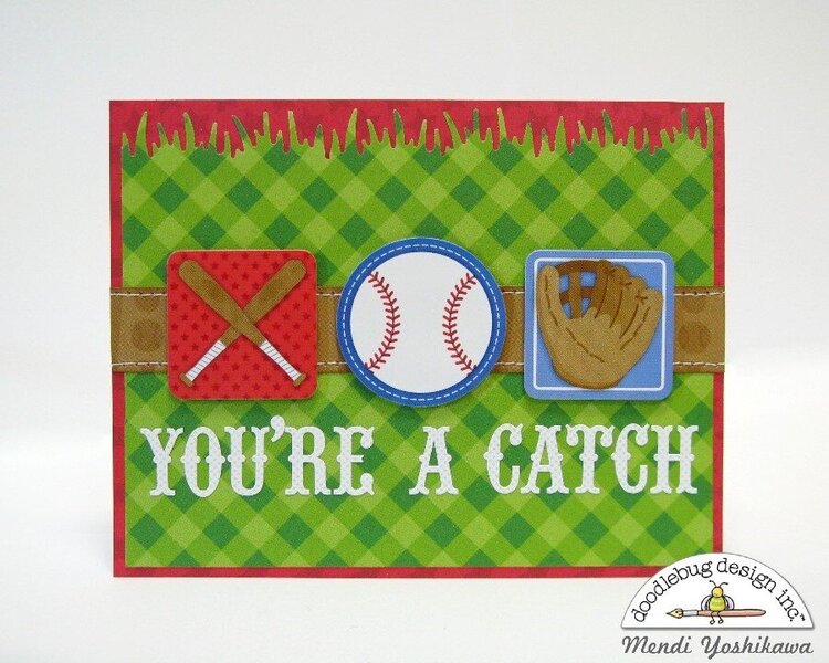 Doodlebug Home Run Baseball Themed Cards by Mendi Yoshikawa