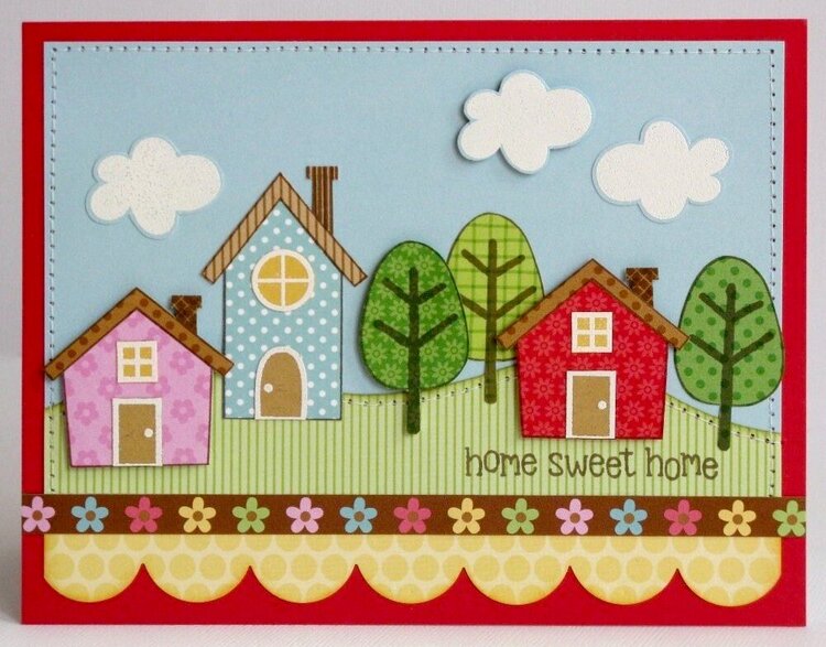 Doodlebug Home Sweet Home Card by Mendi Yoshikawa