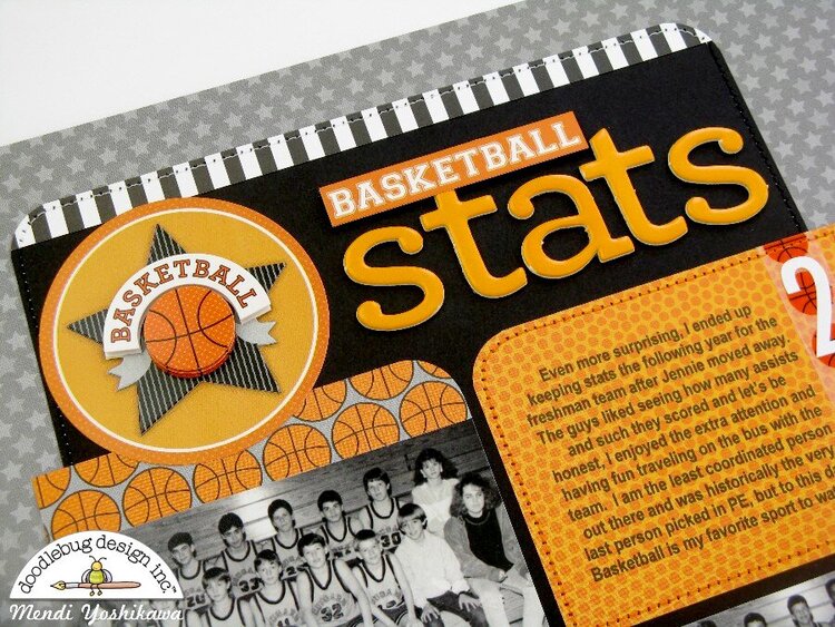 Doodlebug Slam Dunk Basketball Layout by Mendi Yoshikawa