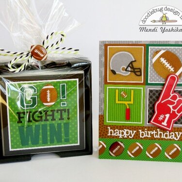 Doodlebug Touchdown Card & Gift Set by Mendi Yoshikawa