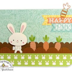 Doodlebug Easter Express Carrot Garden Card by Mendi Yoshikawa