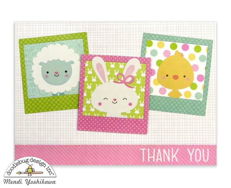 Doodlebug Easter Express Polaroid Card by Mendi Yoshikawa