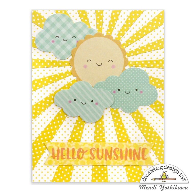 Doodlebug Easter Express Sunshine Card by Mendi Yoshikawa
