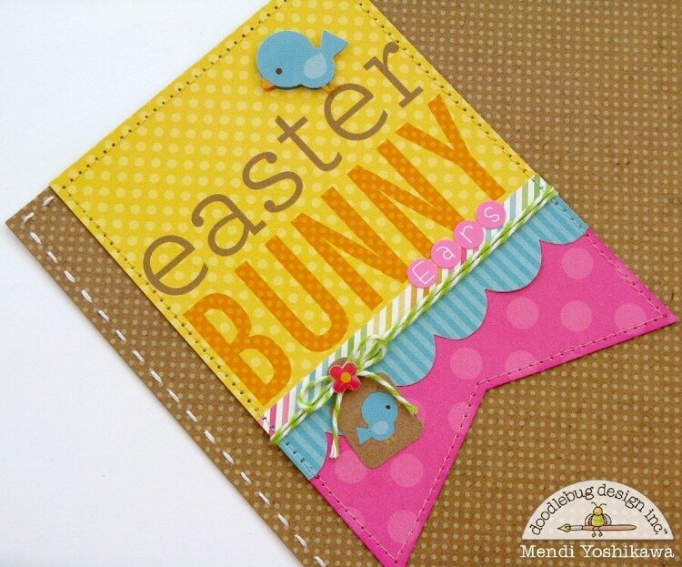 Doodlebug Easter Parade Bunny layout by Mendi Yoshikawa