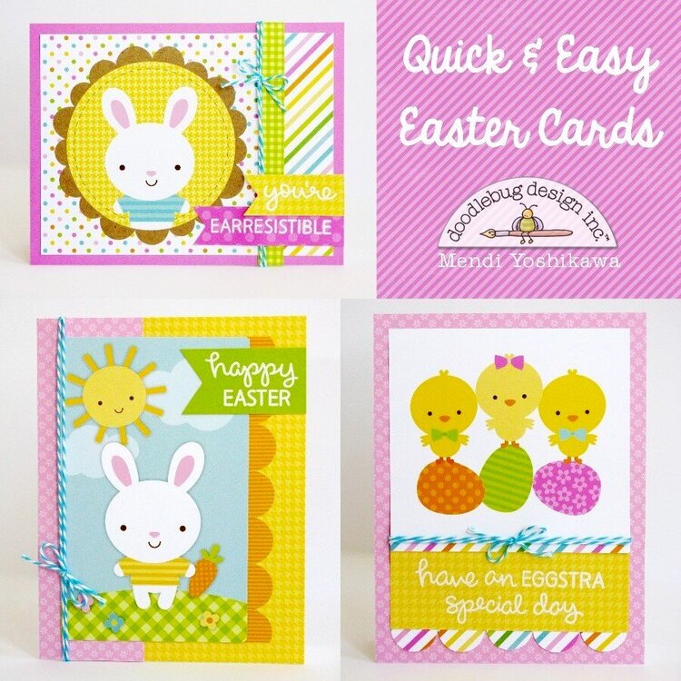 Doodlebug Easter Parade Cards by Mendi Yoshikawa