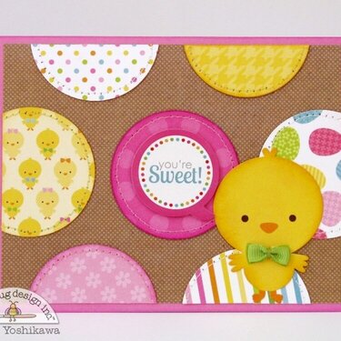 A Doodlebug Easter Parade Chick Card by Mendi Yoshikawa