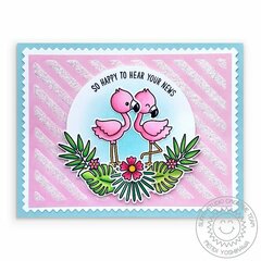 Sunny Studio Stamps Fabulous Flamingos Card by Mendi Yoshikawa