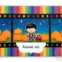 Sunny Studio Harvest Hugs Pumpkin Patch Card by Mendi Yoshikawa