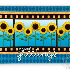 Sunny Studio Fall Sunflower Card by Mendi Yoshikawa