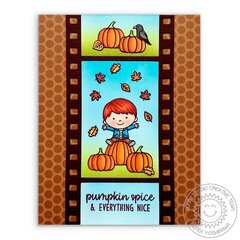 Sunny Studio Pumpkin Spice Fall Card by Mendi Yoshikawa