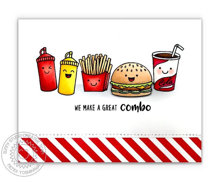 Sunny Studio Stamps Fast Food Fun Card by Mendi Yoshikawa