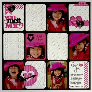 "You Melt My Heart" Project Life Layout by Mendi Yoshikawa