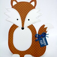 A Fall Fox Shaped Card by Mendi Yoshikawa