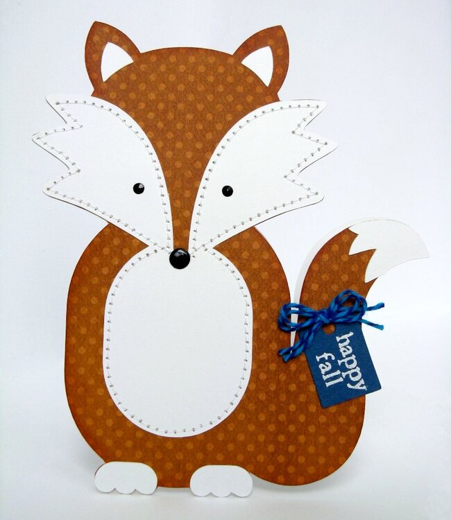 A Fall Fox Shaped Card by Mendi Yoshikawa