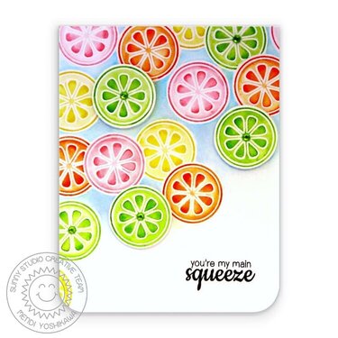 Sunny Studio Fresh &amp; Fruity Citrus Card by Mendi Yoshikawa