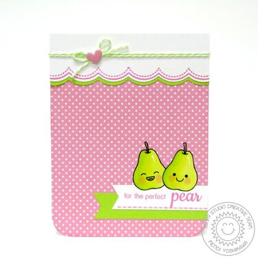 Sunny Studio Fresh &amp; Fruity Pear Card by Mendi Yoshikawa