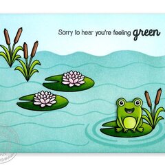 Sunny Studio Froggy Friends Card by Mendi Yoshikawa