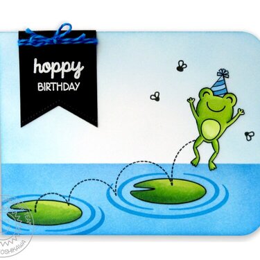 Sunny Studio Froggy Friends Card by Mendi Yoshikawa
