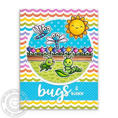 Sunny Studio Garden Critters Bugs & Kisses Card by Mendi Yoshikawa