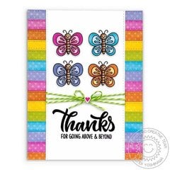 Sunny Studio Rainbow Butterfly Thank You Card by Mendi Yoshikawa
