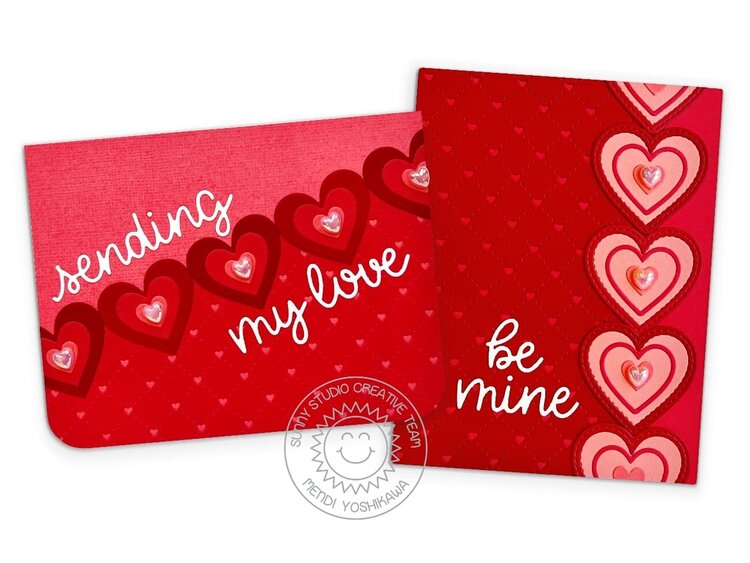 Sunny Studio Stamps Gift Card Envelope Valentine&#039;s Day Cards