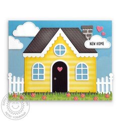 Sunny Studio Gingerbread House Card by Mendi Yoshikawa