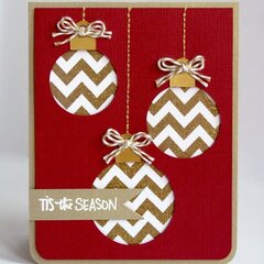 A Chevron Ornament Christmas card by Mendi Yoshikawa