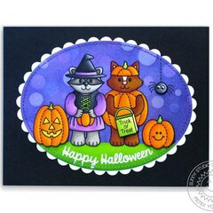 Sunny Studio Halloween Cuties Card by Mendi Yoshikawa