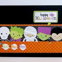 Doodlebug Halloween Parade Kids Card by Mendi Yoshikawa