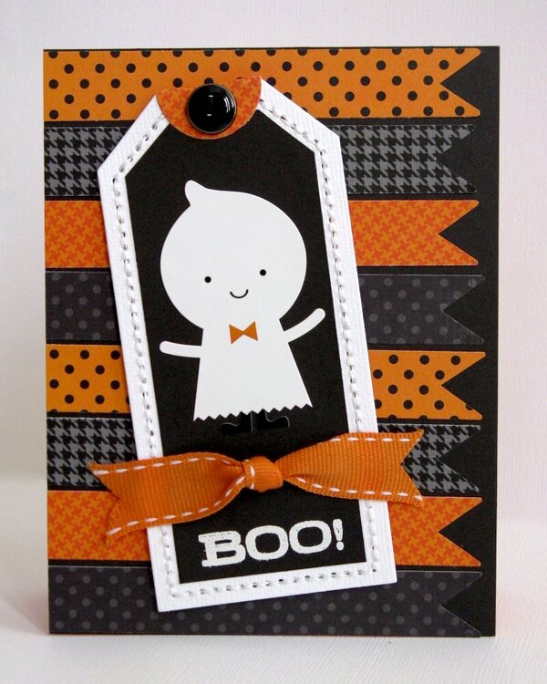 Doodlebug Halloween Parade Ghost Card by Mendi Yoshikawa