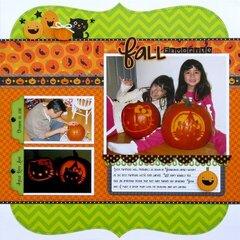 A Doodlebug Halloween Parade layout by Mendi Yoshikawa