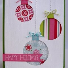 Echo Park Happy Holidays Ornament Card by Mendi Yoshikawa