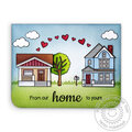 Sunny Studio Happy Home Card by Mendi Yoshikawa