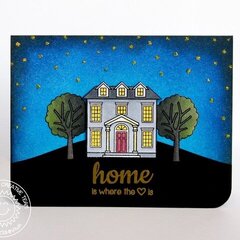 Sunny Studio Happy Home card by Mendi Yoshikawa