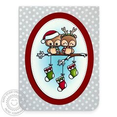 Sunny Studio Stamps Happy Owlidays Christmas Card by Mendi Yoshikawa